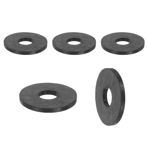 uxcell 5Pcs Rubber Spacers, 35mm OD, 12mm ID, 3mm Thick Black Round Anti Vibration Rubber Pads Isolation Bushings Washer for Home Cars Boat(1.38" OD x 0.47" ID x 0.12" Thick) - size: 35mm OD x 12mm ID x 3mm Thick
