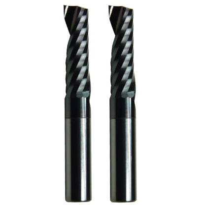 2Pcs 4mm Cutter DiaSolid Carbide Spiral Upcut Engraving Cutter Coating Single Flute Mill Carving Milling CNC Router Bit for Acrylic Plastic PVC ABS NylonF Aluminum Plates - size: 4mm Cutter Dia-8mm Lg.of Cut-4mm SHK, style: Plastic Engraving Cutter Upcut