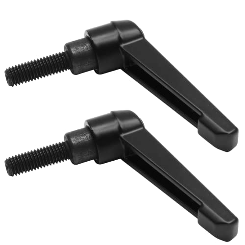 2pcs M8 Clamping Lever Handle, Alloy Steel, Ratchet Adjustable - size: M8 x 25mm