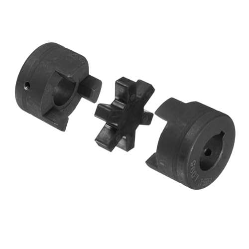 uxcell 1" to 1-1/8" L095 Flexible 3-Piece L-Jaw Coupling Coupler Set & Buna-N NBR Rubber Spider for Log Splitter Hybrid Equipment - size: 1 " to 1-1/8"