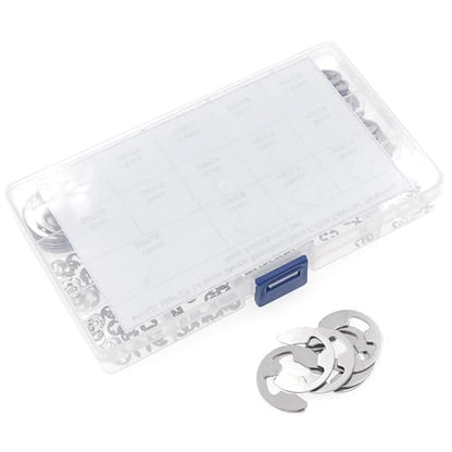 350PCS 14 Sizes Metric M1.5-15mm External E-Clip Retaining Ring Kit