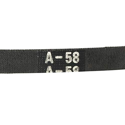 uxcell A58 Drive V-Belts 58" Inner Length 13mm Width 8mm Thick JIS Standard A-Section Rubber Drive Transmission Belt - size: 58"