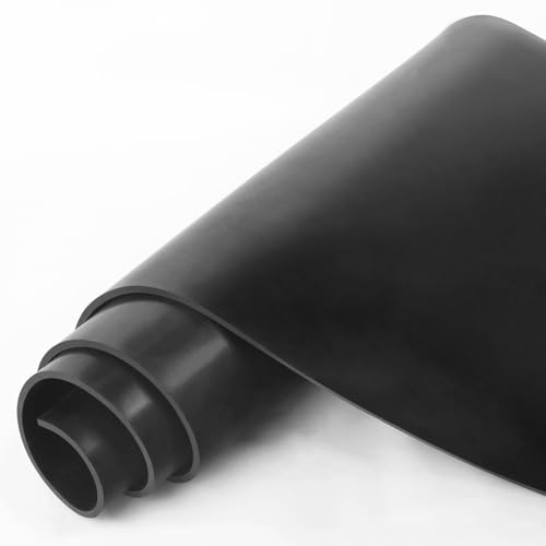 HooTown Solid Rubber Sheets Strips, No Adhesive Neoprene Rubber Rolls Seal - size: 12” Wide x 12” Long, style: 1/8" Thick