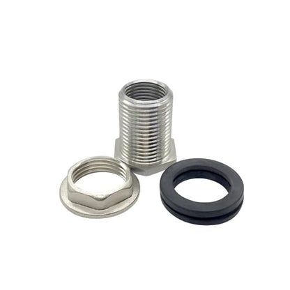 Beduan Stainless Garden Hose Bulkhead Fitting, 1 NPS Male to 3/4 GHT Female Bulkhead Water Tank Connector Thru-bulk Fitting for Rain Barrels, Aquariums, Sinks, Irrigation(Pack of 2) - size: 3/4 GHT to 1 NPS
