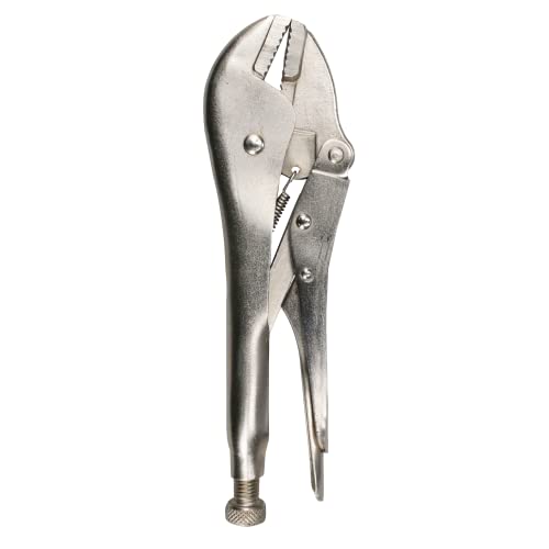 URREA Locking Pliers - 10" Adjustable Straight Jaw Plier with 2-19/32" Capacity & Quick Release Lever - 293R