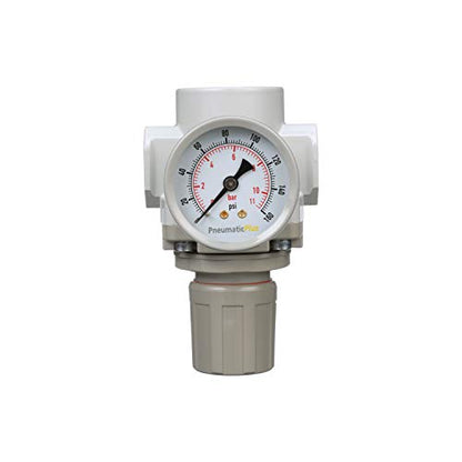PneumaticPlus SAR400-N06BG Compressed Air Pressure Regulator, 3/4" NPT - size: 3/4" NPT