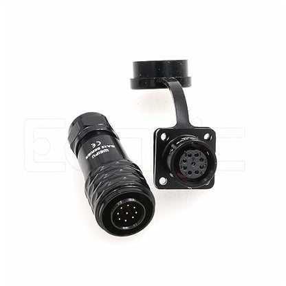 SA12 9Pin Weipu Connector Aviation Push-Pull Solder Cable Connector Plug Panel Mount Socket Female Rear-nut Mount for LED Light Equipment Electrical - size: 9Pin 3A