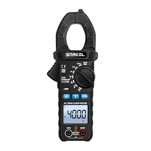 Digital Multimeter Tester 4000 Counts Amp Clamp Meter with 35mm Jaws for AC/DC Voltage and AC Current Meter, Resistance, Diode Capacitance, Continuity, Frequency, Thermocouple, NCV Auto-Ranging - style: 4000 Counts Upgraded