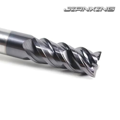 1/4" Extra Long 4-Flute Carbide Square End Mill, 4" OAL, 1Pc - size: 1/4" Extra Long (1 Pc), style: For Stainless Steel