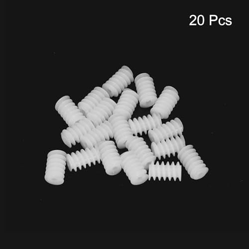 MECCANIXITY 20Pcs Plastic Gears Plastic Worm Gears Model 6102AA Reduction Gear for RC Car Model DIY Robot,White Module 0.5