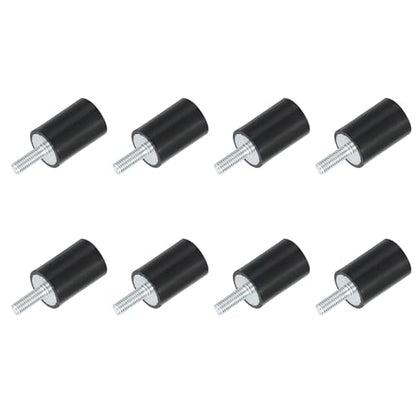 uxcell M6 Thread Rubber Mounts, Vibration Isolators, Cylindrical Shock Absorber with Studs 20 x 30mm 8pcs - size: M6x20x30mm