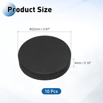 PATIKIL Rubber Solid Discs Washers 22mm OD x 4mm Thick 10 PCS - size: 22mm x 4mm
