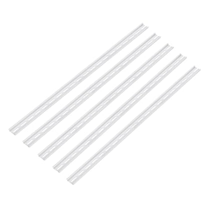 MECCANIXITY DIN Rail Slotted Aluminum Mounting Guide 24 Inch x 1.4 Inch x 0.3 Inch for Equipment Installation Pack of 5 Pcs - size: 24 Inch x 1.4 Inch