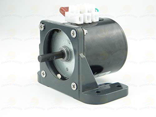 CHANCS Synchronous Reduction Motor Reversible 60KTYZ 110V 30-36RPM CW/CCW Torque 6.5Kgf.cm with Fixed Bracket and Switch Plug Extension - size: 30-36r/min+ Bracket+Power cable
