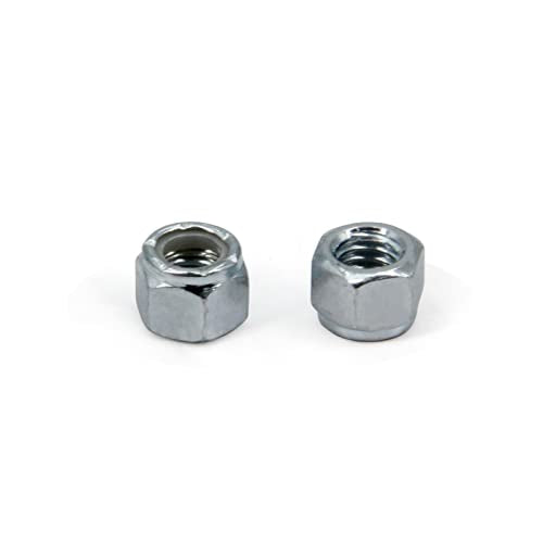 3/8"-16 Nylon Insert Hex Lock Nuts,Carbon Steel White Zinc Plated, Hex Lock Nut Silver Self-Locking Nylock Locknuts,50pcs/Pack (3/8"-16-50pcs) - size: 3/8"-16-50pcs