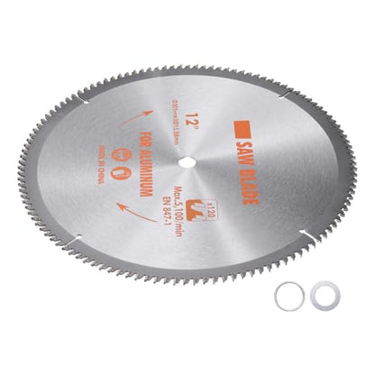 Circular Saw Blade - [12-inch x 120 Teeth x 5/8-inch Arbor] Circular Cutting Blade with 5/8" to 3/8" Washer Adapter for Woodworking Plastic Use, 0.118-inch Kerf - size: 12-inch x 120T