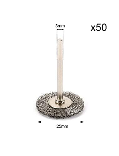 Wheel Brush 50 Pcs Wire Polishing Set for Rotary Tools - style: 50PCS T-Type