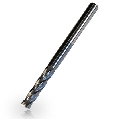 1/4" Carbide End Mill, 4 Flute Solid Carbide Square End Mill, 3" Overall Length, Single End, Helix Angle: 30°, AlTiN Coated,1/4" Cutting Diameter,1-1/8" Length of Cut - size: 1/4"*1-1/8"*3"
