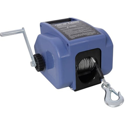 12V 2000lbs Trailer Winch with Wireless Remote Control - Marine & Boat Use