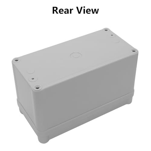LeMotech Junction Box IP67 Waterproof Dustproof ABS Plastic Project Box for Electrical Outdoor Enclosure Gray 6.3 x 3.1 x 3.7 inch (160 x 80 x 95 mm),2 Pack - size: 6.3" x 3.1" x 3.7" (2pc)