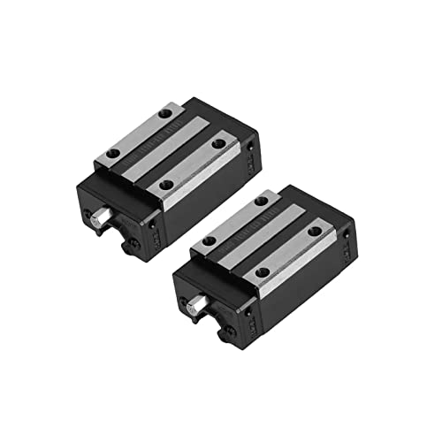 HGH15CA Linear Slider Bearing Blocks 2Pcs,15mm HG15 Linear Motion Ball Bearing Carriage Slider Sliding CA Block for Square Linear Slide Guide Guideway Rail HGH15 HGR15 as CNC Kit Part Replacement - size: HGH15CA