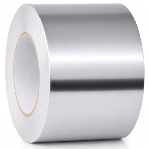 GGR Supplies AF-20R Aluminum Foil HVAC Tape, 4 Inch x 150 Feet, 3.6 Mil - size: 4" in. x 50 yds.