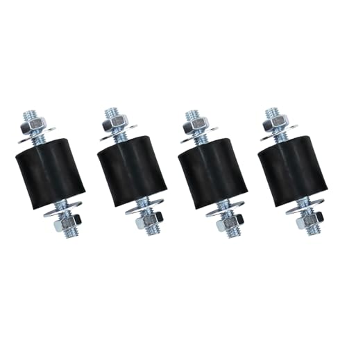 Yarssihha 4 Pack M8 Anti-Vibration Rubber Isolator Mounts, 30x30mm Rubber Studs Shock Absorber, Cylindrical Vibration Isolators for Diesel Engines, Air Compressors, Vibration Motor - size: D30*H30mm