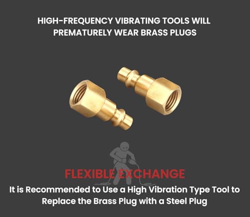 Brass 1/4 Inch NPT High Flow Air Coupler and Plug Kit - size: Coupler and Plug Kit 28 Piece