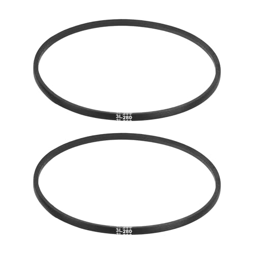 uxcell 2Pcs 3L280 Classic Wrapped Rubber V-Belt, 28"(711mm) Outside Circumference, 3L Profile V Belt 3/8" Width 7/32" Height - size: 3L280