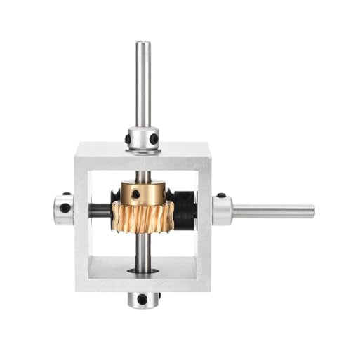 uxcell Gear Box 90 Degree Right Angle Worm Gearbox 1:20 Reduction Gearbox 1 Module 20 Teeth Worm Gear Aluminum Frame Simple Mechanical DIY Module with 6mm Shaft, 100x100x50mm(LxWxH) - size: 6mm Shaft, style: 1:20