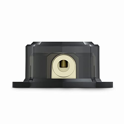 DS18 DB1020 Distribution Ground Block - 1 x 0GA in/ 2 x 0GA Out, Nickle Plated Internal Materials, High-Strength Heat Resistant Plastic Housing, Oversized Screws for Secure Connections (1 in 2 Out) - size: Single, style: 1X0GA in - 2X0GA Out