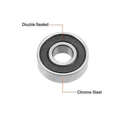 uxcell 695-2RS Deep Groove Ball Bearing 5x13x4mm Double Sealed ABEC-3 Bearings 5-Pack - size: 5mmx13mmx4mm