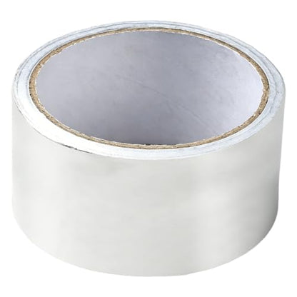 GORGECRAFT 10m*48~50mm Repair Aluminum Foil Tape Duct Tape Heavy Duty Waterproof Premium Silver Metal HVAC Heat Tapes High Temperature Dryer Vent Insulation Supply for Ductwork Sealing Furnace