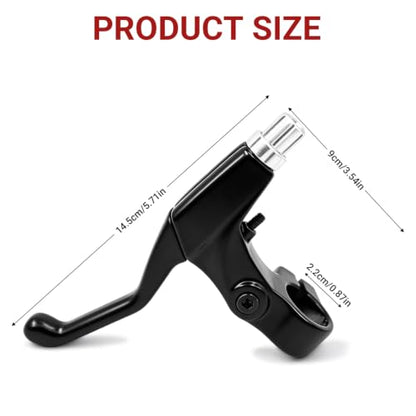 Bike Brake Lever Set for V-Brake, Universal Aluminum Alloy Bicycle Brake Handles with Return Spring, 2-3 Finger Design, Compatible with Mountain Bike,City Bike and Kids Bike, Black, 1 Pair