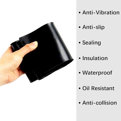 Solid Rubber Strip Roll 1/16 (.062)" Thick X 2" Wide X 10'Long - size: 2"X10'X1/16, style: No Adhesive