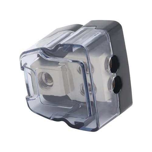 2Way Power Distribution Block 4GA / 8GA in 8 Gauge Out Split Ground Blocks 1PCS - style: 4/8GA IN 8GA OUT 1PCS