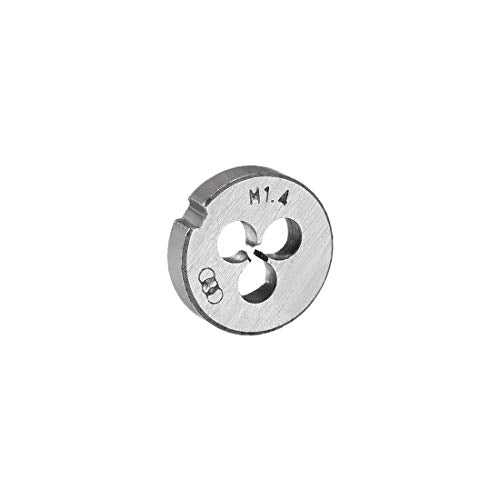 uxcell M1.4 X 0.3 Metric Round Die, Machine Thread Right Hand Threading Die, Alloy Steel Screw Thread Cutting Die