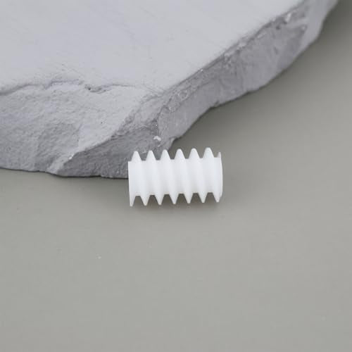 50Pcs 6mm Long Plastic Cog Gear 0.5 Module 10mm Worm Gear for 2mm Motor Shaft Micro Motor
