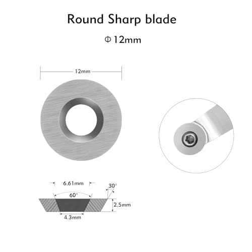 10-Piece Carbide Cutter Inserts with Screws for Wood Lathe Tools - size: 10-Piece