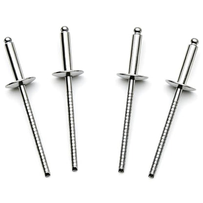 50 Pcs 1/8" x 1/2"(3.2x12mm) Large Flange Stainless Steel Blind Rivets Pop Rivets Core Pulling Rivets,Grip Pange(8.0-9.6mm) - size: 3.2*12MM