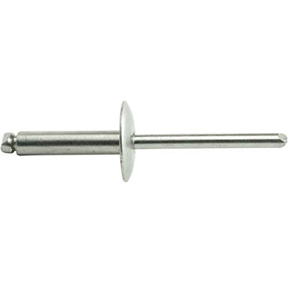 Fastenere Large Flange Pop Rivets - 5/32" x 5/8" (25 Pack) Heavy Duty, Stainless Steel Blind Rivets, Open End 5-10 Grip Range .501" - .625", Corrosion Resistant, High Tensile & Shear Strength - size: 5/32" x 5/8" (5-10) (25 Pack)