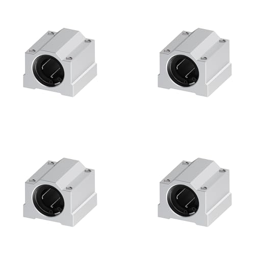 4PCS SCS8UU Square Type Block Pillow Block Closed Bearing Slide Block Units, 8mm Bore Dia, 34mm OD, 30mm Length Linear Rail Shafts for CNC Machine and 3D Printer - size: SCS8UU Size 8x34x30mm