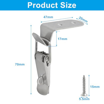 8 Sets 90 Degree Tool Box Hood Locks Latches Without Lock Button - style: 8 set without Lock Button