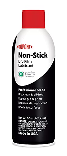 DuPont Teflon White Lithium Grease Aerosol Spray, 10 Oz. & Non-Stick Dry-Film Lubricant Aerosol, 10 oz