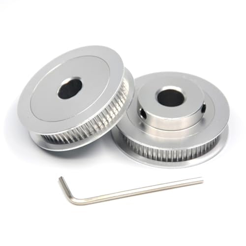 2PCs Aluminum 2GT Timing Pulley 60 Teeth Bore 10mm for 3D Printer CNC Machine 6mm Width 2GT Timing Belt - size: 60 teeth, style: 10mm bore, for 6mm belt