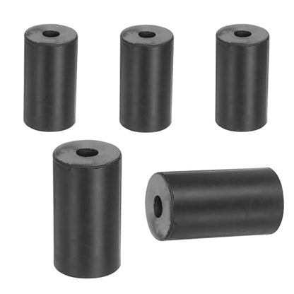 uxcell 5Pcs Rubber Spacers, 25mm OD, 8mm ID, 45mm Thick Black Round Anti Vibration Rubber Pads Isolation Bushings Washer for Home Cars Boat(0.98"OD x 0.31" ID x 1.77" Thick) - size: 25mm OD x 8mm ID x 45mm Thick