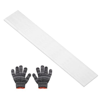 uxcell Square Aluminum Flat Bar with Gloves 0.08"x3"x14"/2x80x356mm - size: 0.08" x 3" x 14"/2 x 80 x 356mm