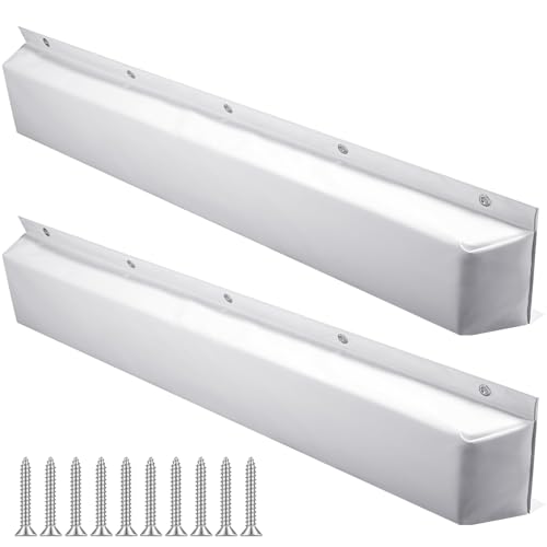 Spiareal 2 Pack Dock Bumpers Fender Straight Marine Boat Dock Bumpers for Edge or Side UV Resistant Marine Fender Guard for Preventing Dent and Scratch, White - size: 48 Inch
