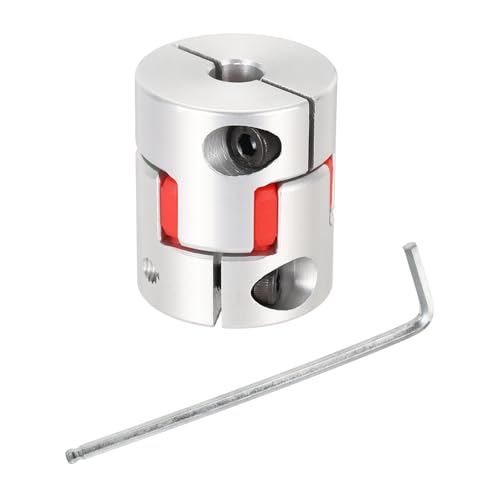 MECCANIXITY 7mm-8mm Aluminium Plum Flexible Shaft Coupling w Hex Wrench - size: 7mm to 8mm