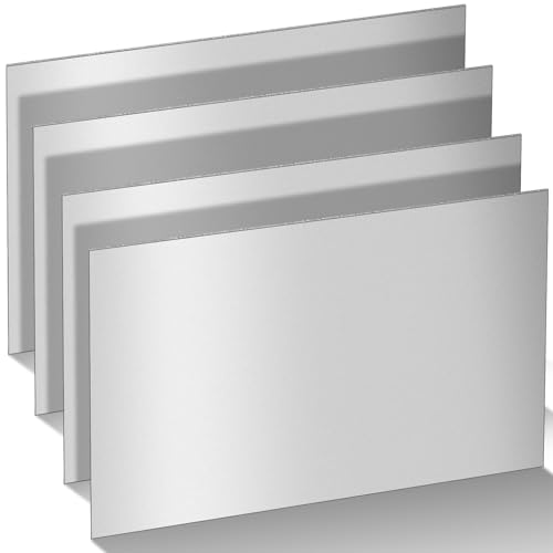 Yaocom 4 Pcs 12" x 8" 16 Gauge Sheet Metal, Cold Rolled Carbon Steel Plate
